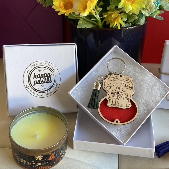 Personalized Wooden 3D Keychain with Tassel / Fridge Magnet - Picture 2 of 5